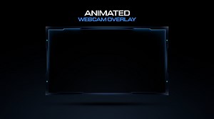 Animated Dark Blue Webcam Overlay: Clean Stream Overlay - Etsy