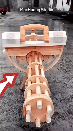 #diy Làm súng gỗ 6 Nòng cực đỉnh p148 #short