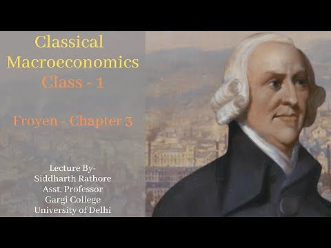 Classical Economics - Froyen Ch 3 - Class 1