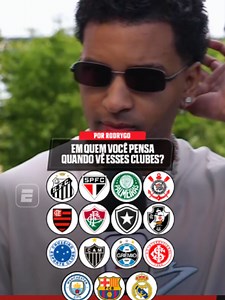 Em quem você pensa quando esses clubes são citados? Rodrygo responde! #FutebolNaESPN #rodrygo #santos #flamengo #realmadrid #tiktokesportes