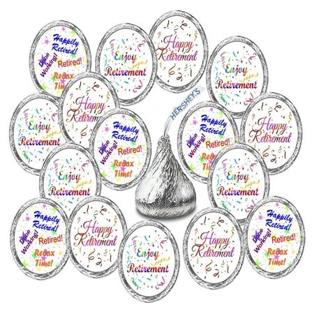 Retirement Celebration Kisses Stickers - Delightful Chocolate Drops Labels for Retirement Parties, Fun Party Favors Decor, Enjoy Every Moment with Retirement Kisses - Walmart.ca