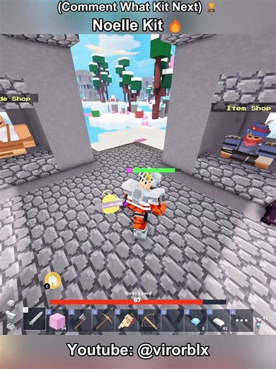 Noelle Kit 🔥 Winning With Every Kit - Part 63 💯🔥 #bedwarsroblox #naruto #roblox #gaming #bedwars #combos #gameplay #kits #noelle