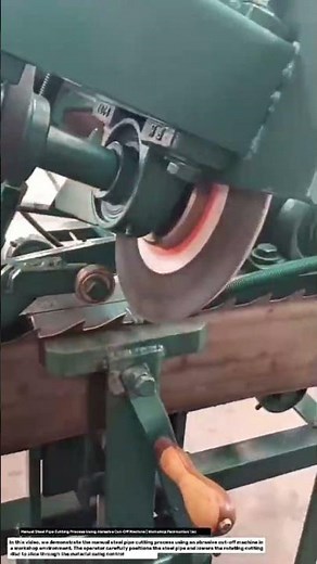 Manual Steel Pipe Cutting Process Using Abrasive Cut-Off Machine | Workshop Fabrication Technique.