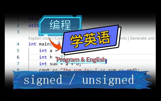 【编程学英语】 signed / unsigned