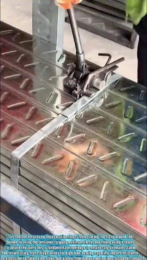 Safe and Secure Steel Strapping Techniques for Heavy Cargo.#Tools#steel #Beautifultools#Machine