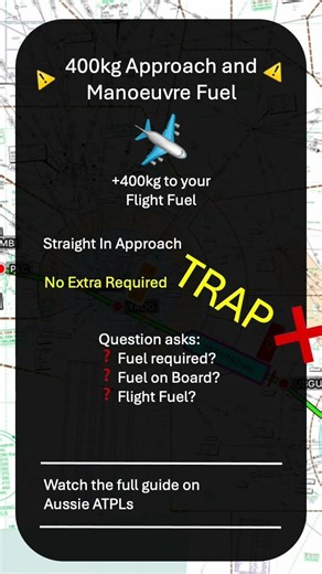 CASA ATPL Flight Planning: 400KG Approach and Manoeuvre Fuel