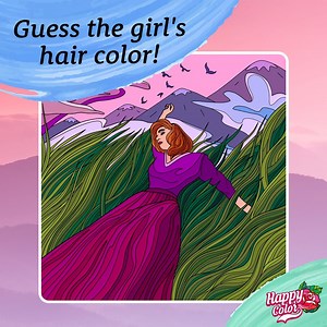 Just look at this girl! What color is her hair?🤔 Go to the Happy Color right away to find out the correct answer!🎨 Leave it in the comments below and come back tomorrow for your reward! #coloring #happycolor #paintbynumbers #colorbynumberapp | Happy Color - Color by Number