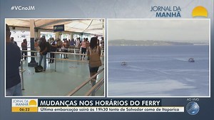 Sistema ferry-boat funciona com horários escalonados a partir desta terça-feira; confira