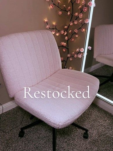 Shop the Restocked Pink Crisscross Chair with Wheels