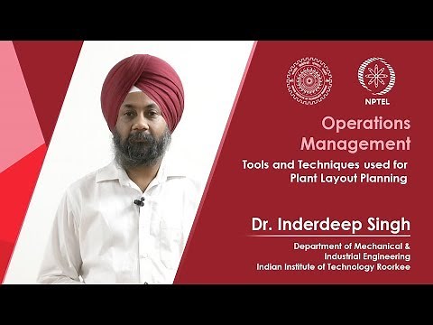 Lecture 25 Tools and Techniques used For Plant Layout Planning