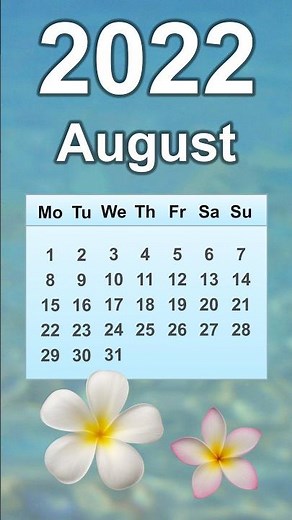 August 2022 Calendar