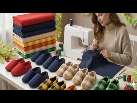 So Cozy 🧦 Easy DIY Slippers You’ll Love to Wear | No Pattern Needed ✂️✨