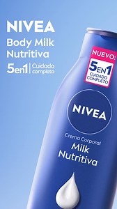 Descubre la crema que tu piel desea, NIVEA MILK Nutritiva cuidado 5 en 1, para una piel más suave y radiante.💙 | NIVEA