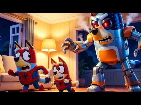 Bluey Horror: Why is this robotic dad the ultimate nightmare fuel? 🤖 | Funny Bluey Animation