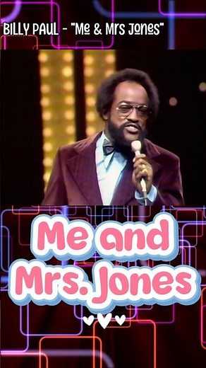 BILLY PAUL "Me and Mrs Jones" (1973)