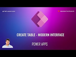 Create Table - Modern Interface (Power Apps)
