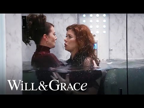 Grace and Karen trapped in a smart shower | Will & Grace 17'