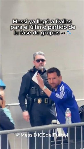 Messi ya llegó a Dallas para el último partido de la fase de grupos 🇦🇷✈️