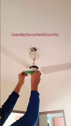 Removing fan and install new fan.