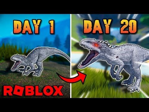 I Survived 20 DAYS as The INDOMINUS REX in Roblox Dinosaur Simulator!