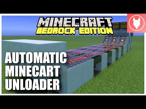 Automatic Minecart Unloader - Minecraft Bedrock (Furnace Array)