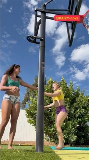 Let’s do gymnastics 🤸 with us. #sports #health #sisters #relationship #bikini #funnyvideo