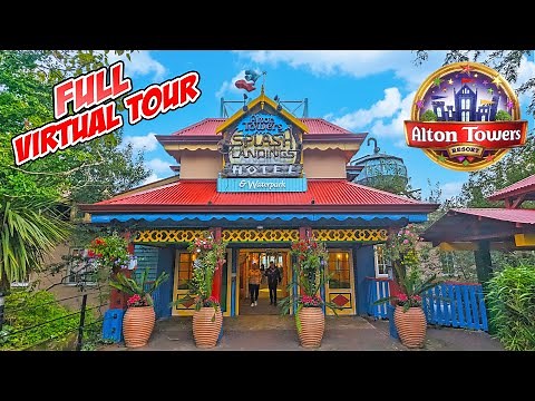 Alton Towers Splash Landings Hotel and Pirate Room Tour including Waterpark (Oct 2023) [4K]