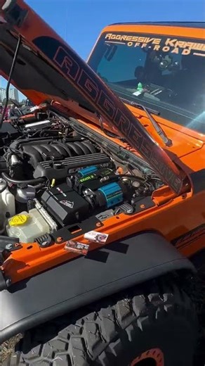 6.4L HEMI Engine Transforms This Jeep Wrangler #customcar #engineering #swap