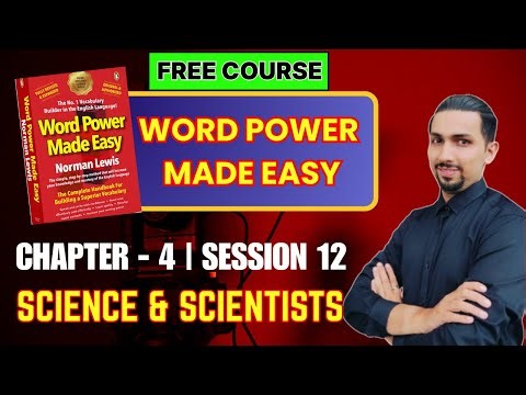 Word Power Made Easy | Session 12 - How to Talk About Science & Scientists | By Aditya Sir