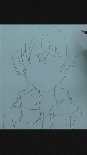 How to draw a cute anime girl step by step #Shorts