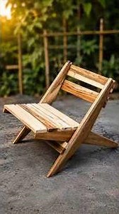 Genius idea! 💡 DIY the easiest folding wooden chair with simple steps 🪵🔨 #shorts