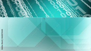 Binary code transforms creative motion layout for digital transformation and information security