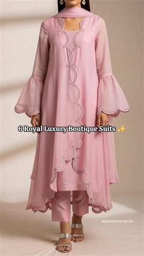6 Royal Boutique Style Party Wear Suits ✨ #shorts #partywear #suitdesign