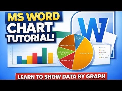 MS Word - Insert Charts | MS Word tutorial for beginners | MS Word 2007 | chart complete video