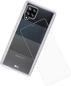 Case-Mate Samsung Galaxy A42 5G Case Clear with Screen Protector [10ft Drop Protection] [Wireless Charging] Tough Series Case for A42 5G with Anti Yellowing, Anti Scratch Tech, 9H Tempered Glass
