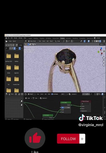Easy ring in Blender #3d #blender3d #modeling #jewelry #diamond #light #tutorial #viral #pourtoi #foryou #foryoupage