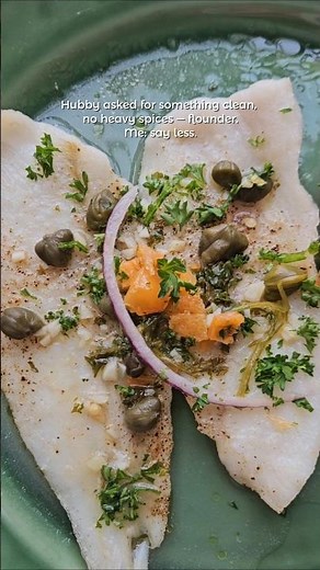 Baked Flounder with Lemon Butter Habanero Sauce & Blood Orange Salad