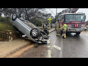 Tow Truck POV.Rollover Recovery.
