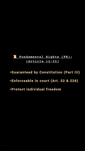 Fundamental Rights vs Directive Principles explained in Seconds| Indian Constitution Simplified