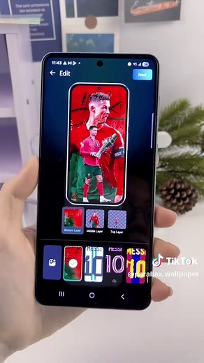 POV: Your Android looks like iOS 26 🤔 I will show you! #3dwallpaper #parallax #ronaldo #cr7 #wallpaper