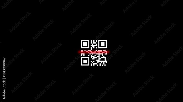 QR code, scan. Motion graphic design. Alpha channel ,The QR codes encoded examples of the multiplication table