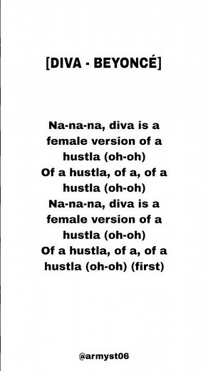beyoncé - diva (lyrics)