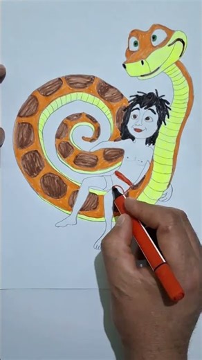 🐍🌴 Kaa & Tarzan Magical Drawing | Jungle Friends Art 🎨✨ RainbowPictures