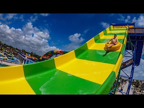 Shaka Half Pipe Waterslide [NEW 2019] Daytona Lagoon 4K POV