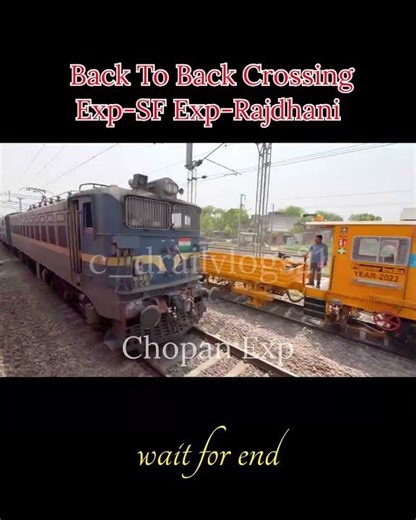 back to back train crossing #train #trainreels #railtrack #railvlogger #train ￼