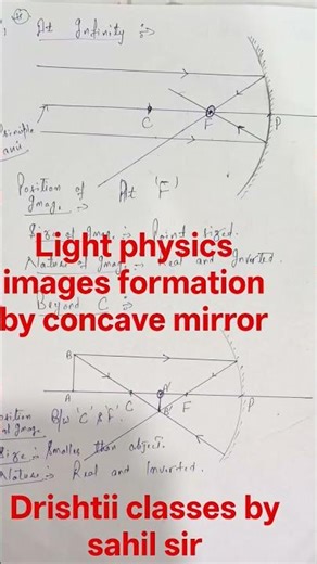 light physics images formation by concave mirror