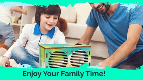 DIY Bluetooth Speaker Kit, Stem Projects for Kids Ages 8-12, Science STEM Kits for Kids Ages 10-12-14-16, Gifts for 9 10 11 12 13 14 15 16 Year Old Boys Teens (Wood)