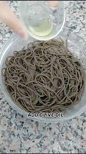 Buckwheat soba noodles stir fry