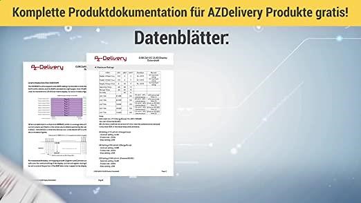 AZDelivery GY-61 ADXL335 Beschleunigungssensor Winkel Sensor Modul für Arduino