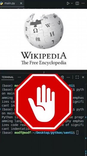🤯 STOP Reading Wikipedia! Use This Python Bot #python #ai #aishorts #coding #programming #wikipedia